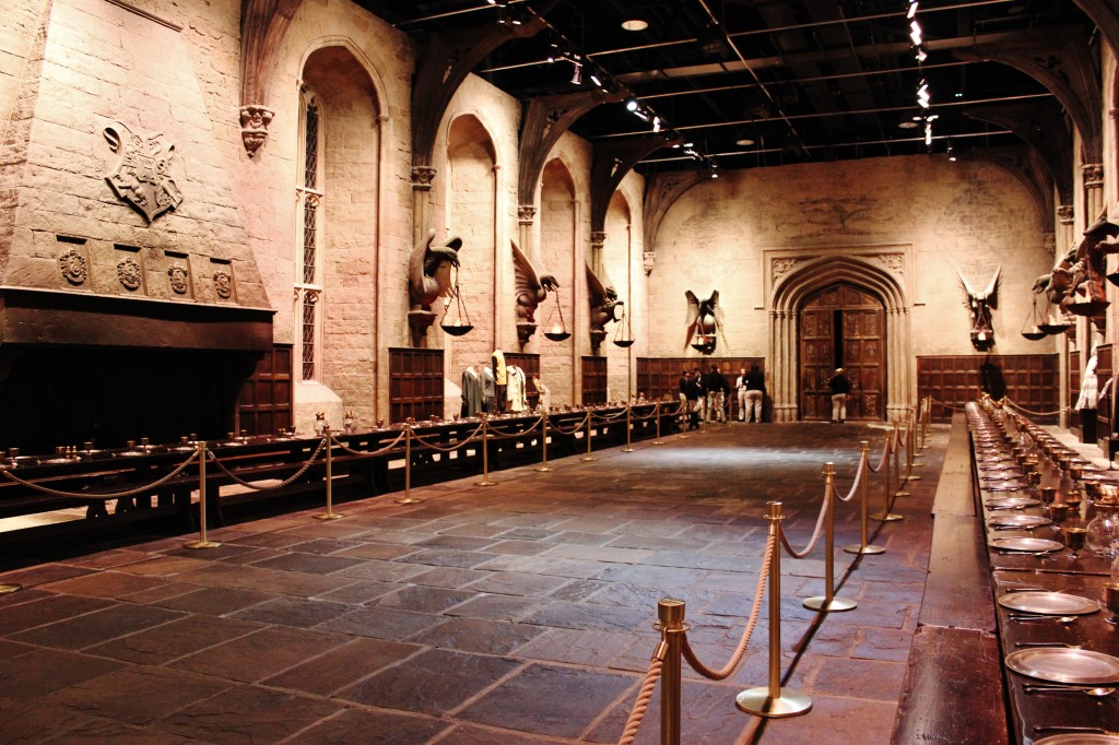 hp studio tour The Great Hall, complete with goblets and cutlery, as well as a cluster of babbling house elves in the corner