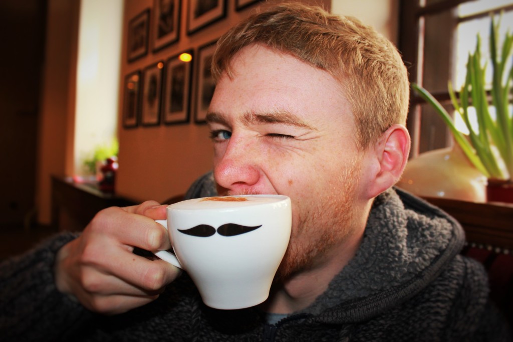 Retro Cafe moustache cup Romance in Gdańsk