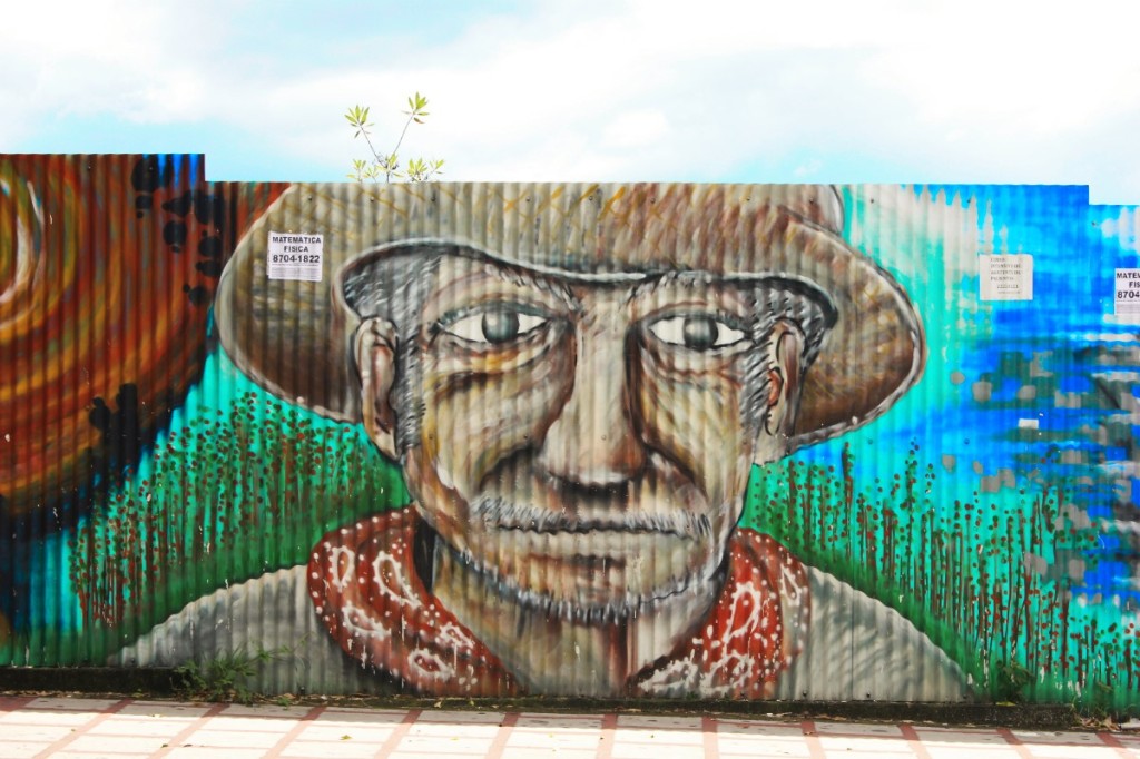 Farmers face street art san jose costa rica - Charlie on Travel