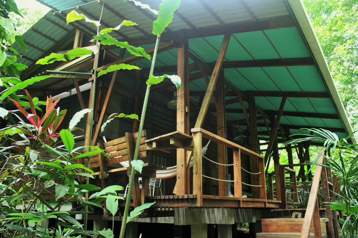 Outside of cabin at La Kukula Lodge