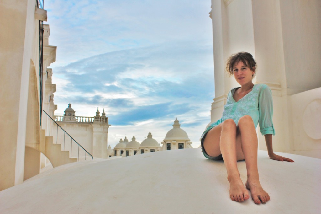 Charlie on the roof of Leon Cathedral Nicaragua - Charlie on Travel 1
