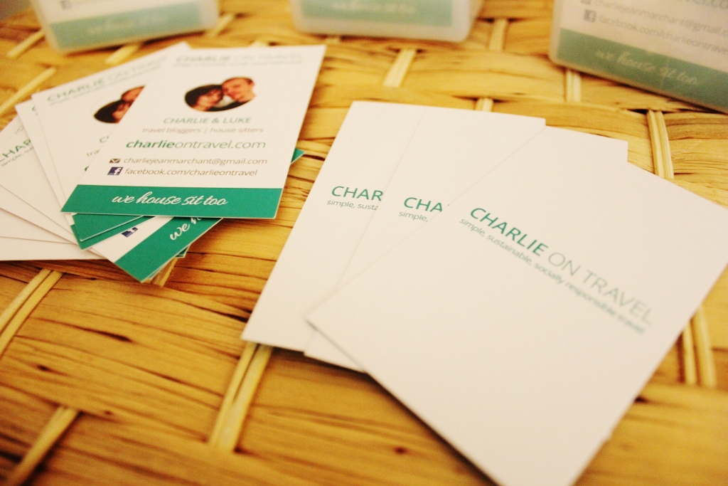 Charlie on Travel travel blogger buisness cards 4