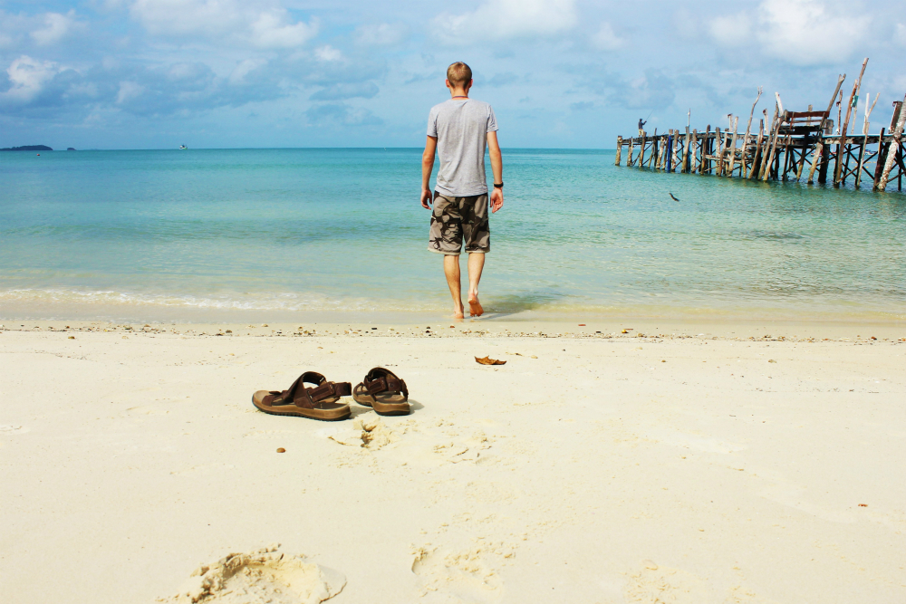 Luke and merrell sandals koh samet  - Charlie on Travel
