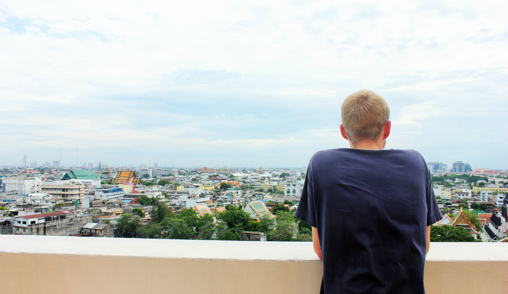 Luke overlooking Bangkok - Charlie on Travel