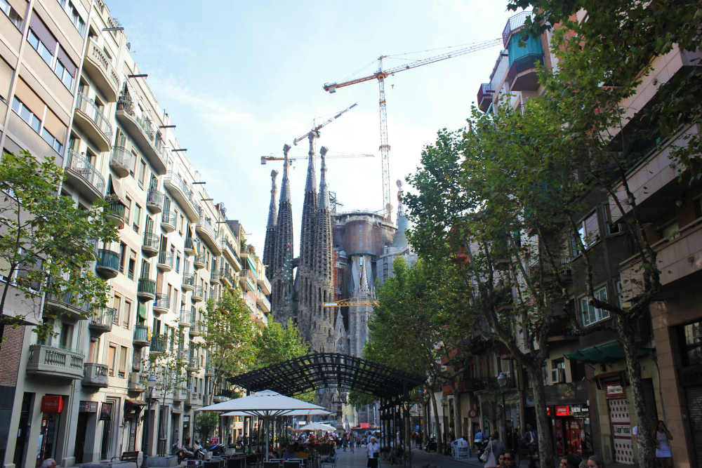 Barcelona Sagrada Familia street view