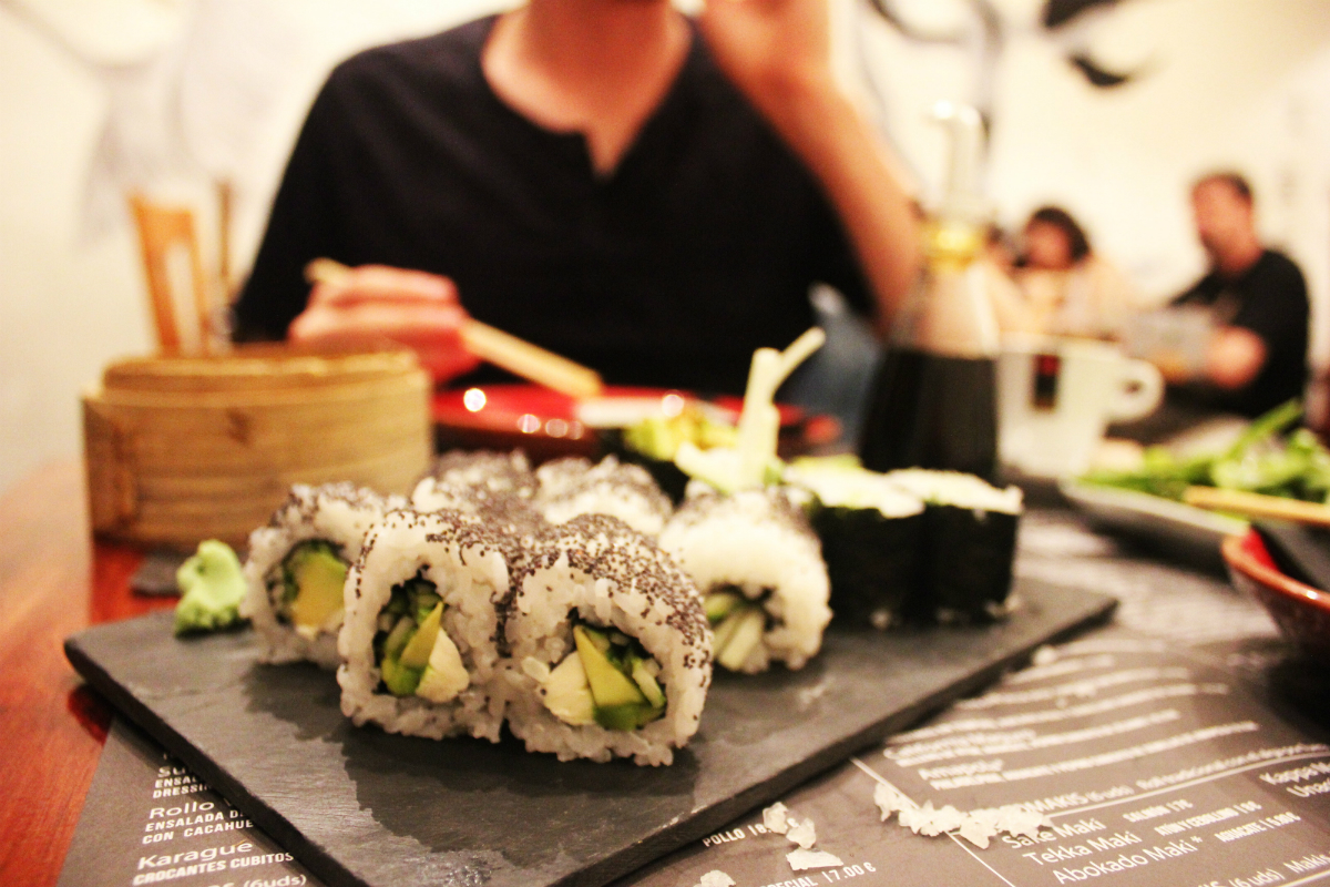 Doble Zeroo vegetarian sushi - Best Vegetarian Restaurants in Barcelona - Charlie on Travel