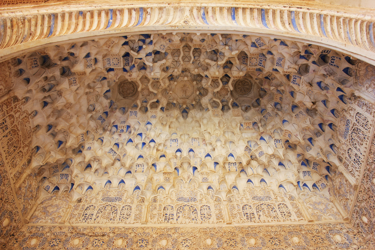 Muqarnas honeycomb vaulting in Alhambra Granada Spain - Charlie on Travel