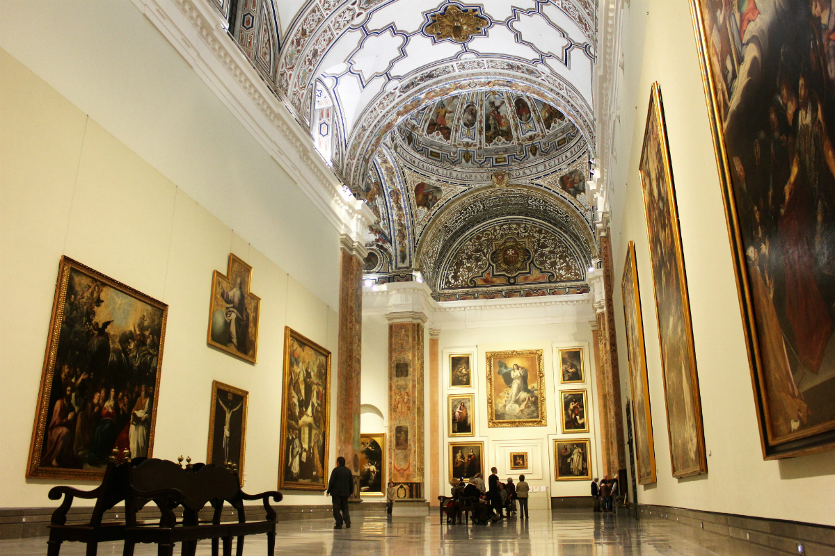 Slow Travel in Seville - inside the Fine Art Museum - Charlie on Travel 1200
