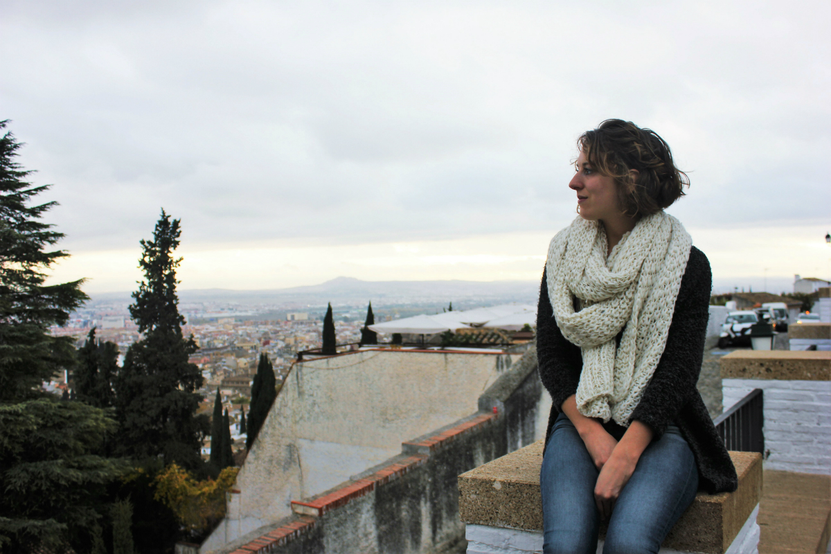 Charlie on the Wall at San Nicholas Granada Spain - Charlie on Travel