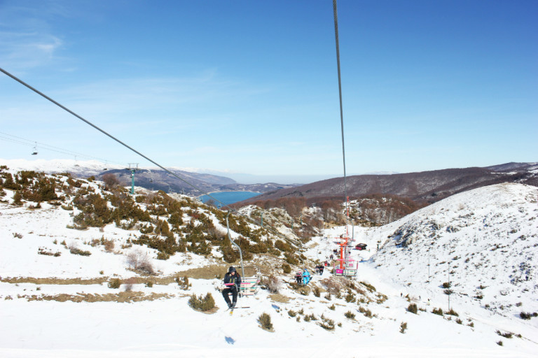 Skiing in Mavrovo, Macedonia