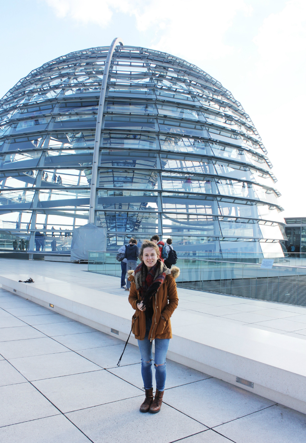 Outside the Dome at Berlin's Reichstag, the world's greenest parliament building
