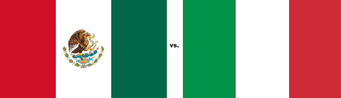 Mexican flag vs Italian flag