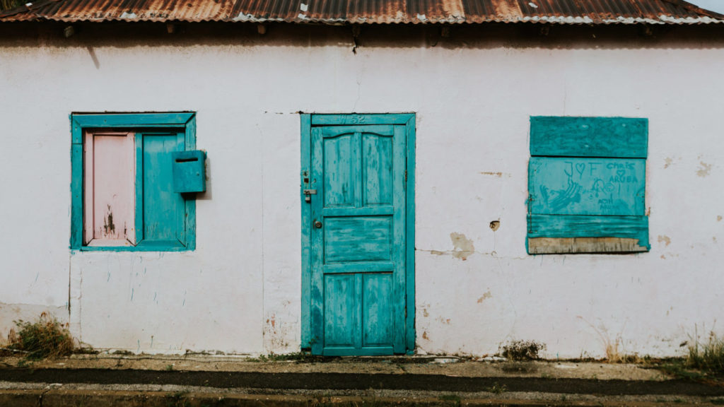 Turquoise door