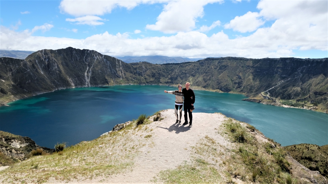 Charlie and Luke Quilotoa Lake Ecuador