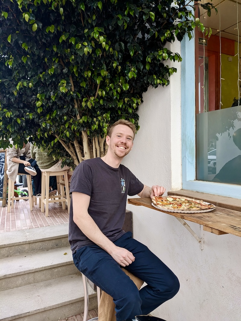 Pizza in Ibiza off-season - Charlie on Travel