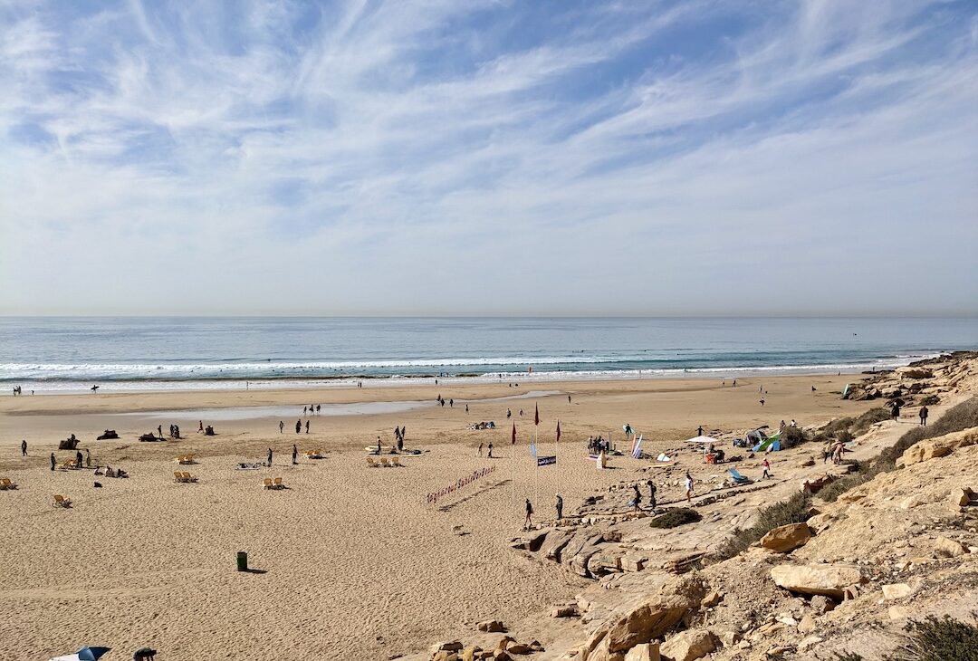 Taghazout Morocco Panorama Surf Beach